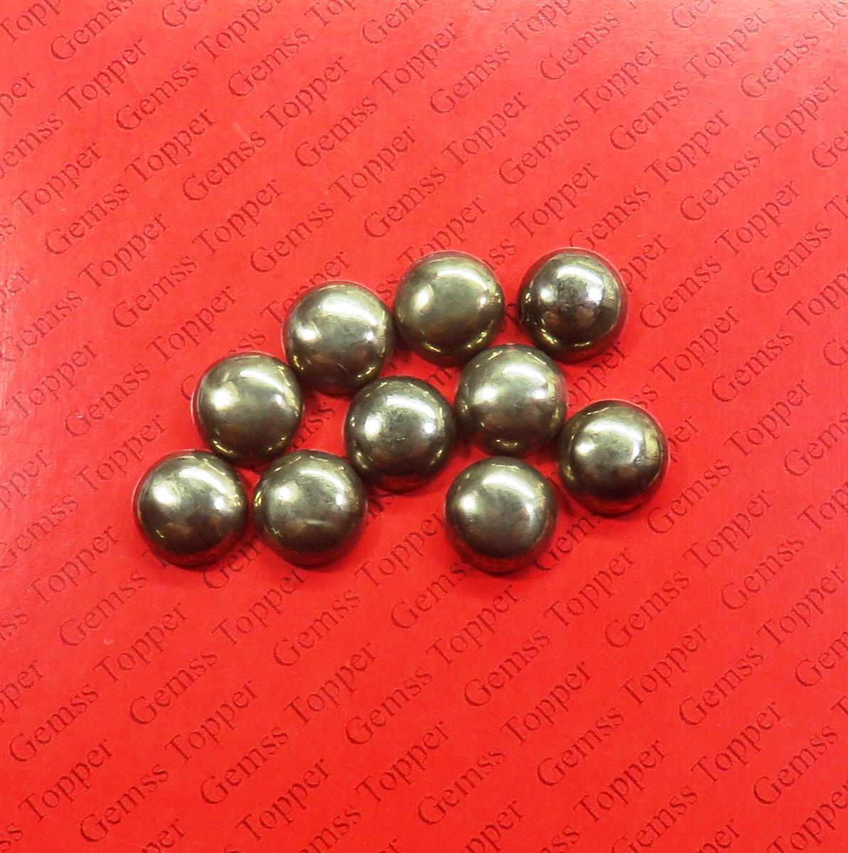 Pyrite 10x10 mm Round Cabochon